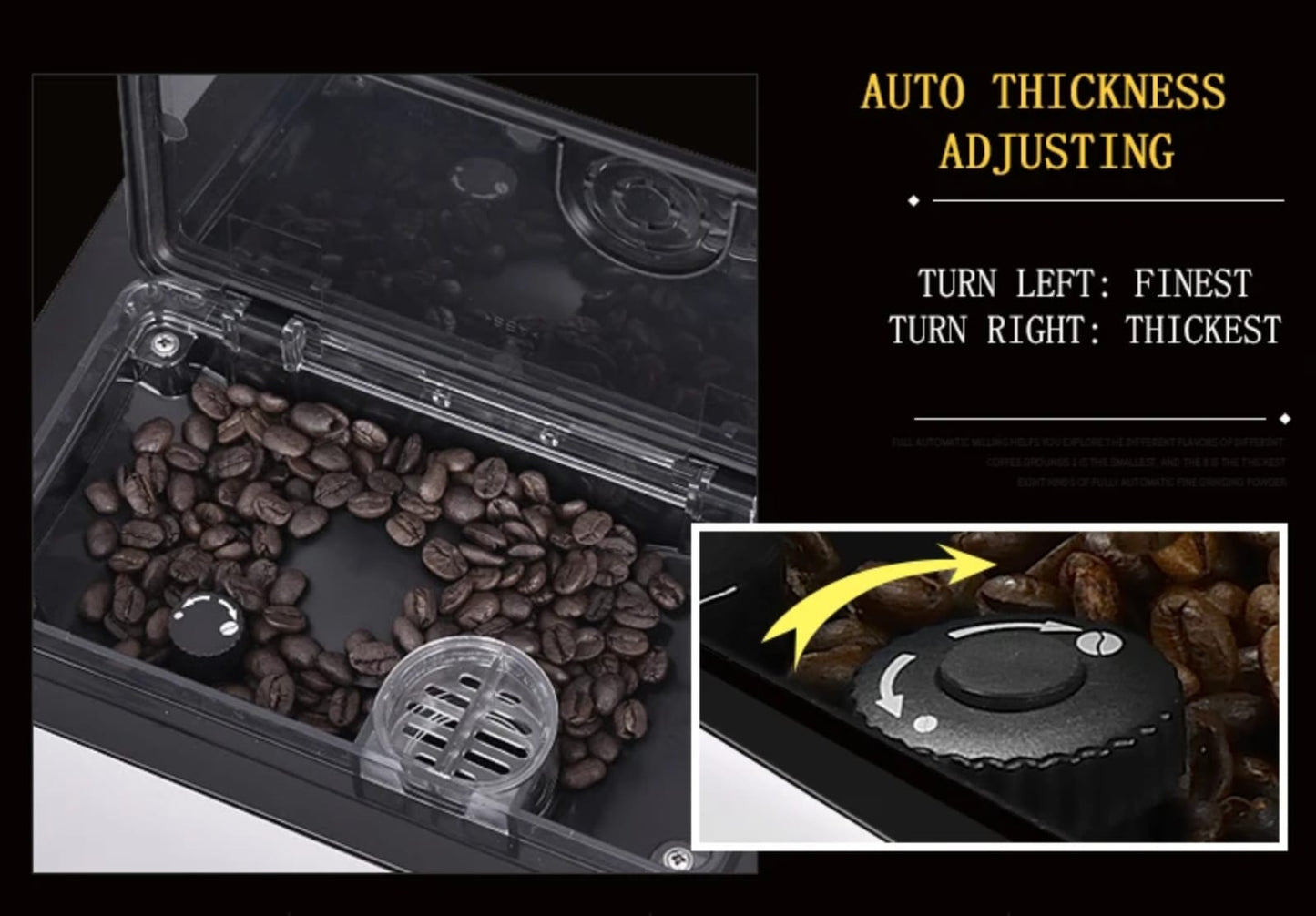 Cafetera Automática Profesional 19 Bares con Pantalla Táctil de 7" – 20 Bebidas