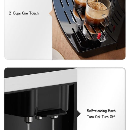 Cafetera Automática Profesional 19 Bares con Pantalla Táctil de 7" – 20 Bebidas