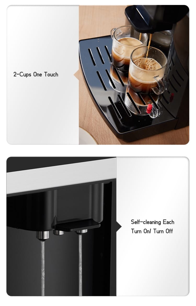 Cafetera Automática Profesional 19 Bares con Pantalla Táctil de 7" – 20 Bebidas