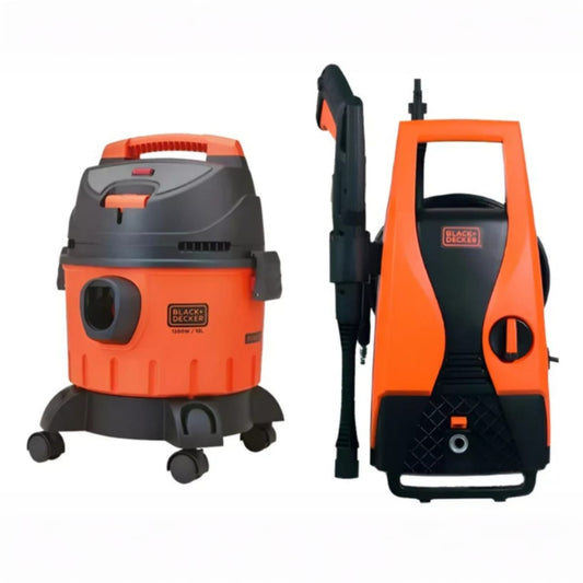 BLACK+DECKER COMBO HIDROLAVADORA DE ALTA PRESION PW1450TD + ASPIRADORA DE POLVO Y AGUA BDWD10