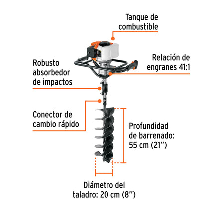 TRUPER AHOYADORA A GASOLINA 52CC 103204
