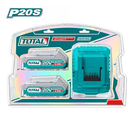 TOTAL KIT DE CARGADOR Y BATERIAS 20V - UTFBCPK2212