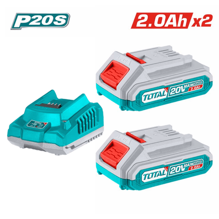 TOTAL KIT DE CARGADOR Y BATERIAS 20V - UTFBCPK2212