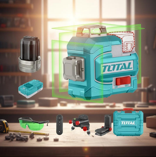 TOTAL NIVEL LASER 0-35M LUZ VERDE 3D 12 LINEAS 16V UTLL301201