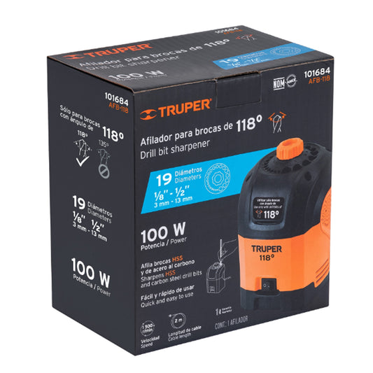 TRUPER AFILADOR PARA BROCAS DE 118°  - 101684