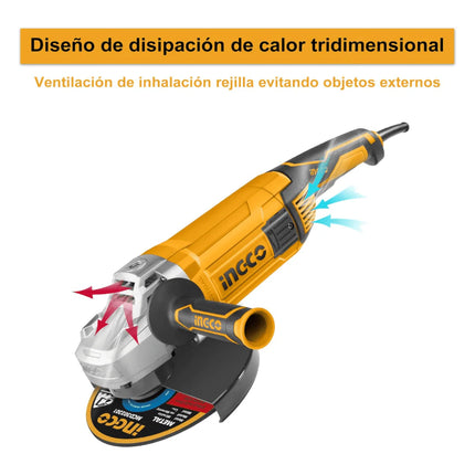 INGCO PULIDORA ANGULAR 9" 110V 2400W UAG24008
