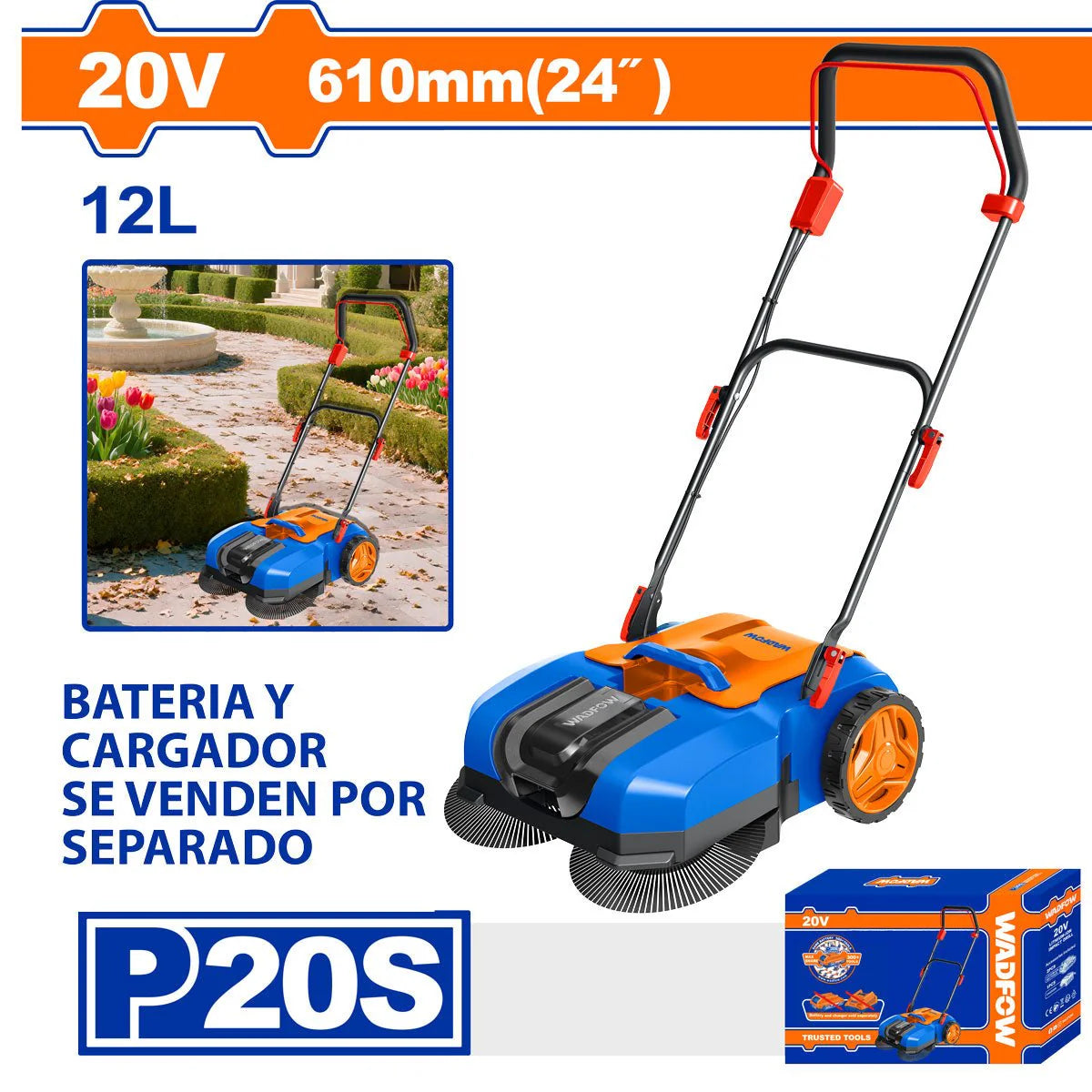 WADFOW BARREDORA 20V 610MM 12 LITROS WLSP1520