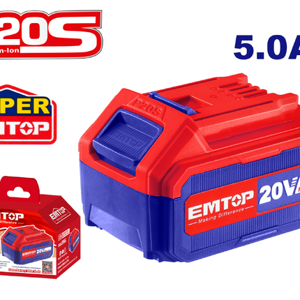 EMTOP BATERIA DE ION DE LITIO 5.0AH 20V EBPK20031
