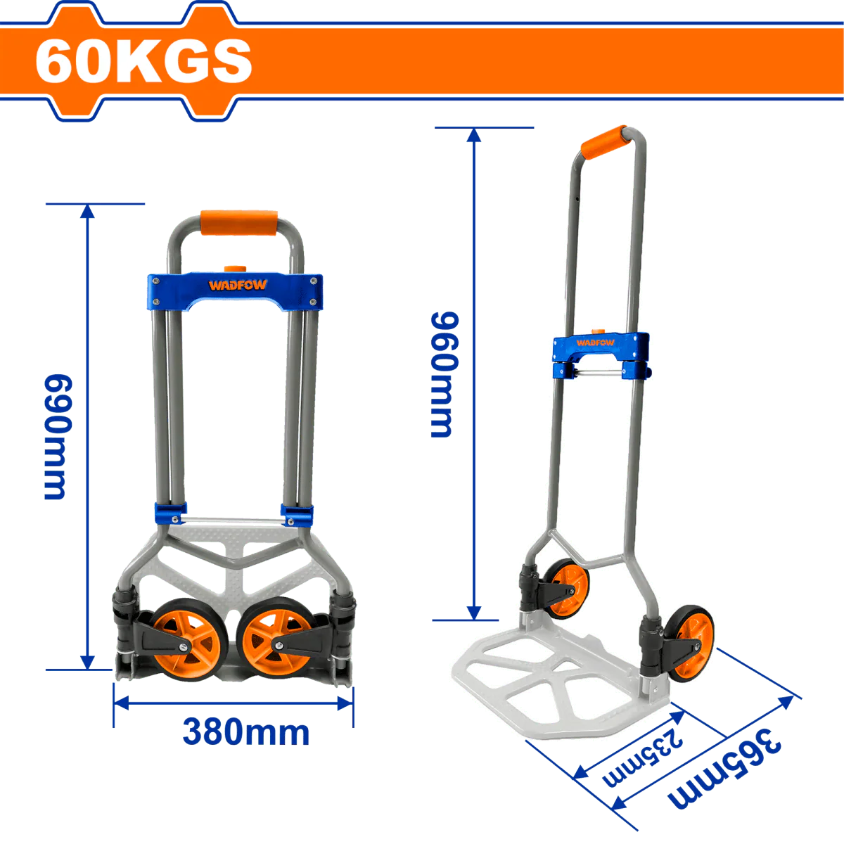 WADFOW CARRETILLA PLEGABLE 60KG WWB9A06