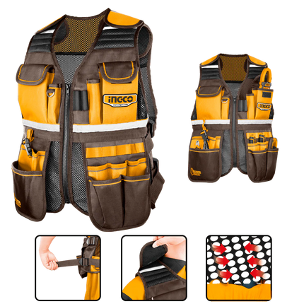 INGCO CHALECO PORTA HERRAMIENTAS HTVT09028
