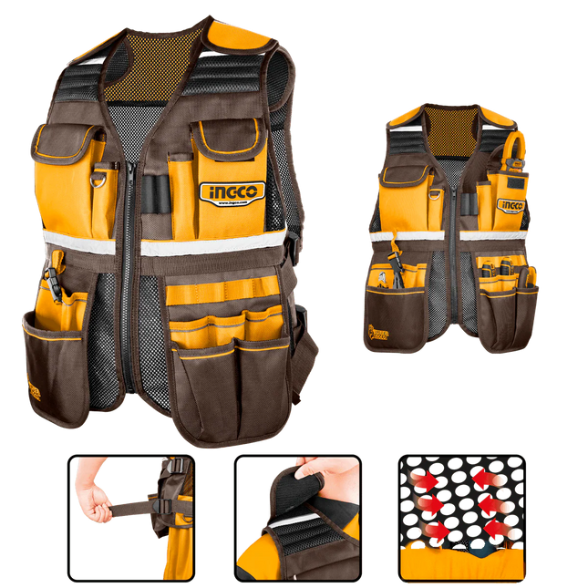 INGCO CHALECO PORTA HERRAMIENTAS HTVT09028