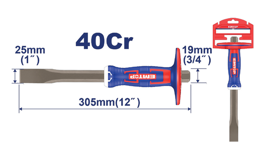 EMTOP CINCEL PLANO 12"X5/8"X1" ECCL251902