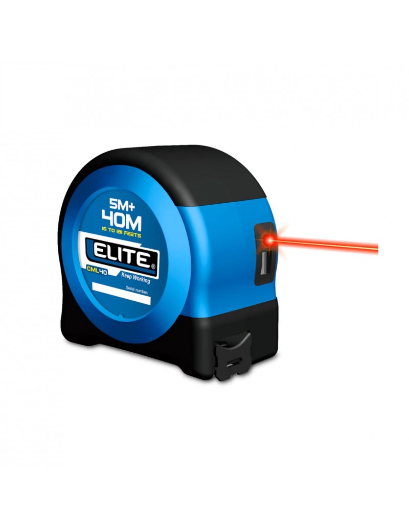 ELITE 2 EN 1 CINTA METRICA 5MTS CON LASER 40MTS RECARGABLE CML40