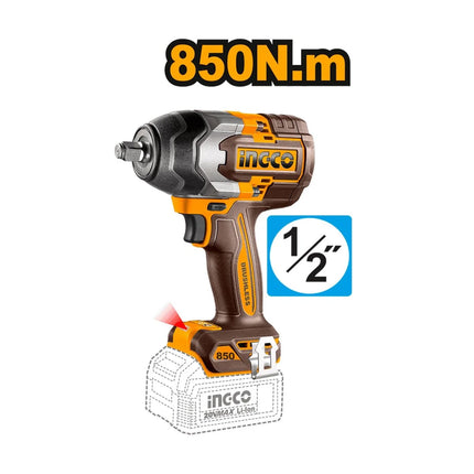 INGCO COMBO 20V 1 TALADRO 1/2 + 1 LLAVE DE IMPACTO 1/2 + 1 ROTOMARTILLO + 1 PULIDORA 4-1/2 + 1 LAMPARA + 2 BATERIAS 5.0AH Y CARGADOR UCOSLI251193