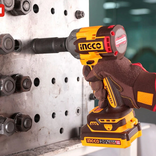 INGCO COMBO 20V TALADRO PERCUTOR INALAMBRICO 1/2" + LLAVE DE IMPACTO INALAMBRICA 1/2" UCKLI20286
