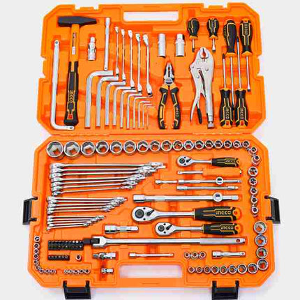 INGCO JUEGO DE COPAS Y HERRAMIENTAS 142 PCS HKTHP21421