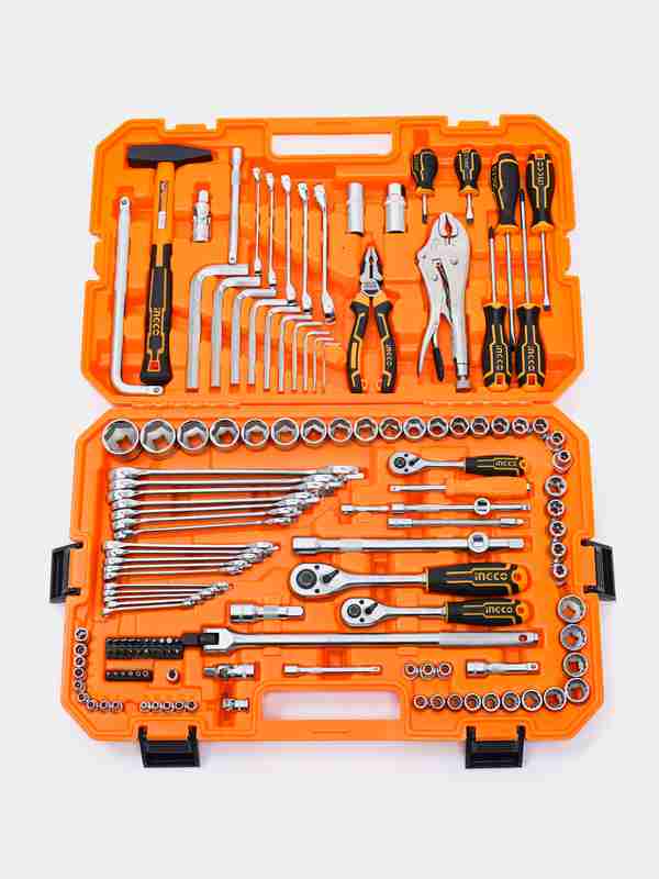INGCO JUEGO DE COPAS Y HERRAMIENTAS 142 PCS HKTHP21421
