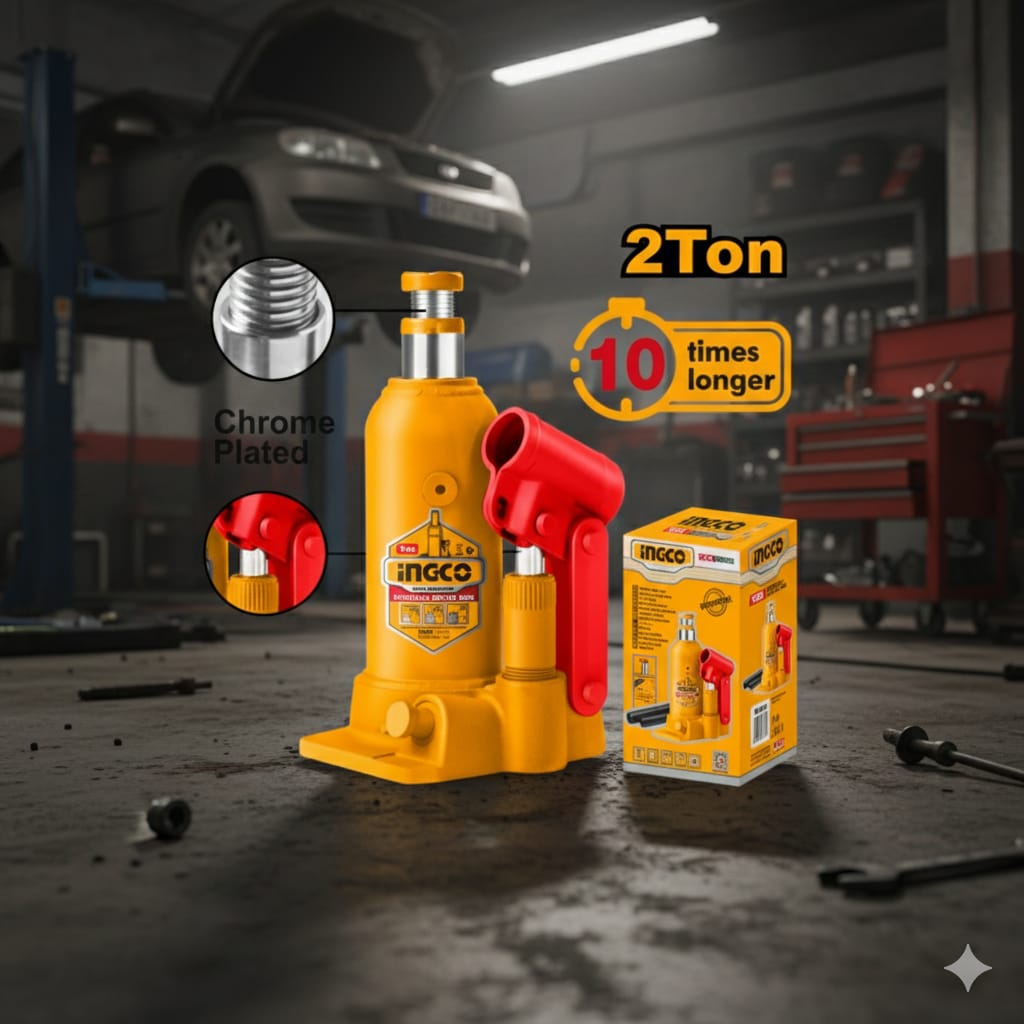 INGCO GATO HIDRAULICO TIPO BOTELLA 2TON  HBJ204