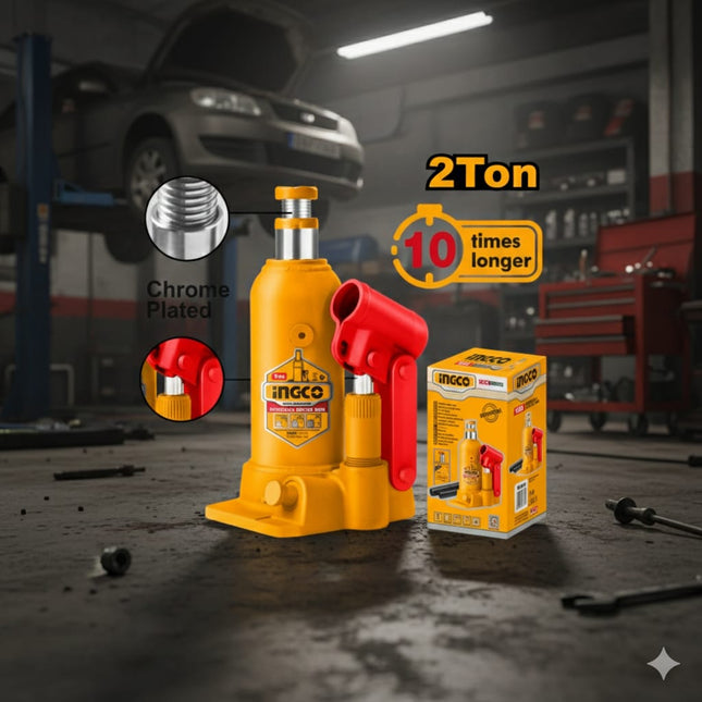 INGCO GATO HIDRAULICO TIPO BOTELLA 2TON  HBJ204
