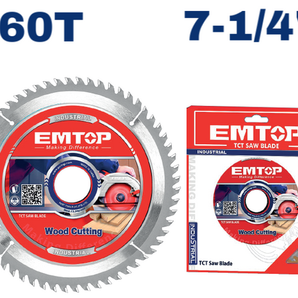 EMTOP DISCO PARA SIERRA CIRCULAR 7-1/4" 60T - ETCT118513