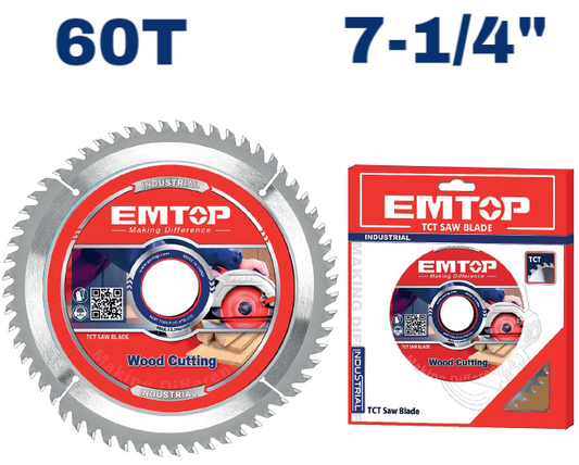 EMTOP DISCO PARA SIERRA CIRCULAR 7-1/4" 60T - ETCT118513