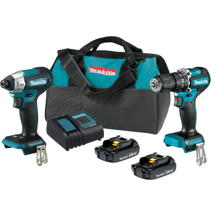 MAKITA COMBO TALADRO PERCUTOR 1/2" 18V + ATORNILLADOR DE IMPACTO BL XPT DLX2414YX7