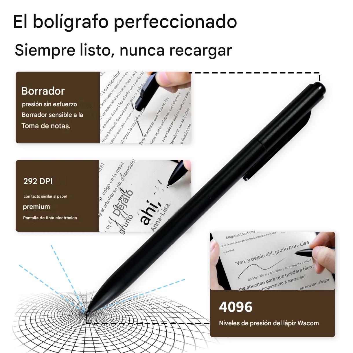 LECTOR DE LIBROS ELECTRONICO CON CUBIERTA DE LAPIZ OBTICO