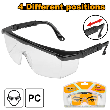 INGCO GAFAS LENTES DE SEGURIDAD TRANSPARENTES HSG04