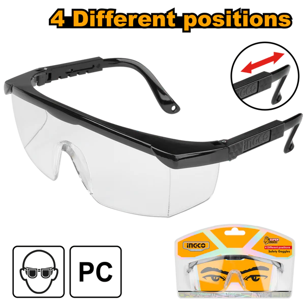 INGCO GAFAS LENTES DE SEGURIDAD TRANSPARENTES HSG04