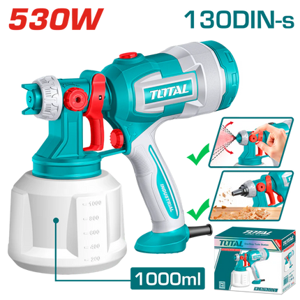 TOTAL PISTOLA DE PINTAR 530W 1000ML UTT4506
