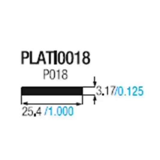 PLATI0018 PLATINA ALUMINIO 1 X 1/8 - P018