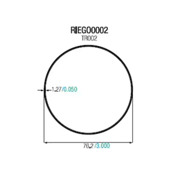 TUBO ALUMINIO CIRCULAR 3" RIEGO MATE - 0002 - TCCM14M