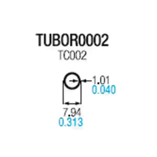 TC002  TUBO ALUMINIO CIRCULAR 5/16" MATE - TCCM1M / YG08