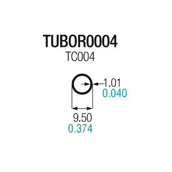 TCCM2M   TUBO ALUMINIO CIRCULAR 3/8" MATE  -  TC004