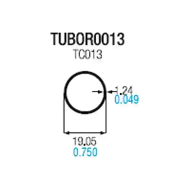 TUBO ALUMINIO CIRCULAR 3/4" MATE - TC013A - TCCM5M / CIA-CH0422