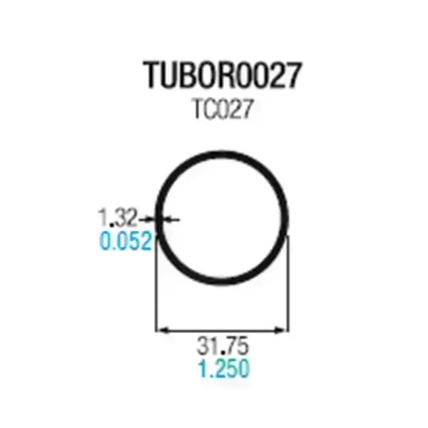 TUBO ALUMINIO CIRCULAR 1-1/4 RANURADO MATE TC0212 - TCCM8M