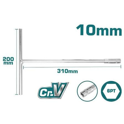 TOTAL LLAVE COPA EN T 10MM 200X310MM THTSW1006