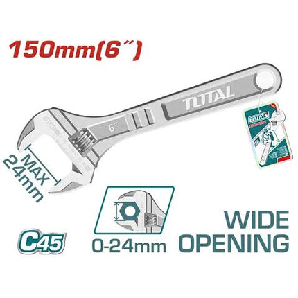 TOTAL LLAVE AJUSTABLE 6" THT101063