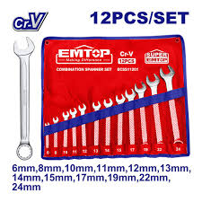 EMTOP JUEGO DE LLAVES COMBINADAS 12 PCS 6-24MM ECSS11201