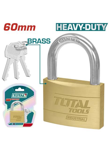 TOTAL CANDADO 60MM DORADO INDUSTRIAL  TLK32602