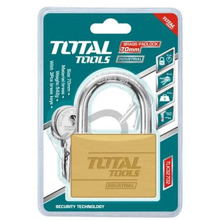 TOTAL CANDADO 70MM DORADO INDUSTRIAL  TLK32702
