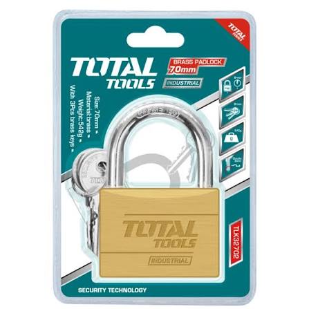 TOTAL CANDADO 70MM DORADO INDUSTRIAL  TLK32702