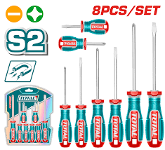 TOTAL JUEGO DE DESTORNILLADORES 8 PCS TKSDS0826
