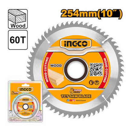 INGCO DISCO DE SIERRA PARA MADERA 10" 60T TSB125423