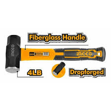 INGCO MAZO DE ACERO 4 LB MANGO FIBRA DE VIDRIO HSLH8804