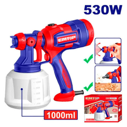 EMTOP PISTOLA PARA PINTAR ELECTRICA 530W ULSGN4506
