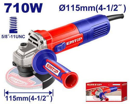 EMTOP PULIDORA ANGULAR 4-1/2" 710W ULAGR17181