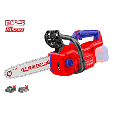 EMTOP MOTOSIERRA INALAMBRICA 20V DE 12" - 30 CM SIN BATERIA NI CARGADOR ELGA20128
