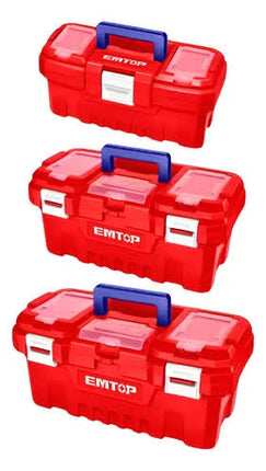 EMTOP JUEGO DE 3 CAJAS PARA HERRAMIENTA PLASTICAS CON BROCHE PLASTICO EPBXK0301
