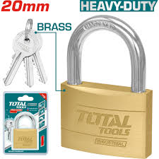 TOTAL CANDADO 20MM DORADO INDUSTRIAL  TLK32202